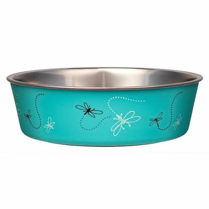 Loving Pets Bella Dog Bowls- Stainless Steel Dog & Cat Bowls - Spill Proof Dog Food Bowl, Cat Bowl, Puppy Essentials & Pet Supplies Great for Home & Travel (Small 10-20 lbs, Dragonfly) - color: Dragonfly, size: Small (10-20lbs)