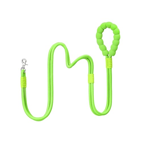 Hands Free Dog Leash, 5-in-1 Adjustable Waist Training Leash for Walking& Hiking – Dual Lead Rope with Padded Handle,MGBR Rotating Metal Clip (Classic-Lemon Zest) - color: Classic-Lemon Zest-5Ft