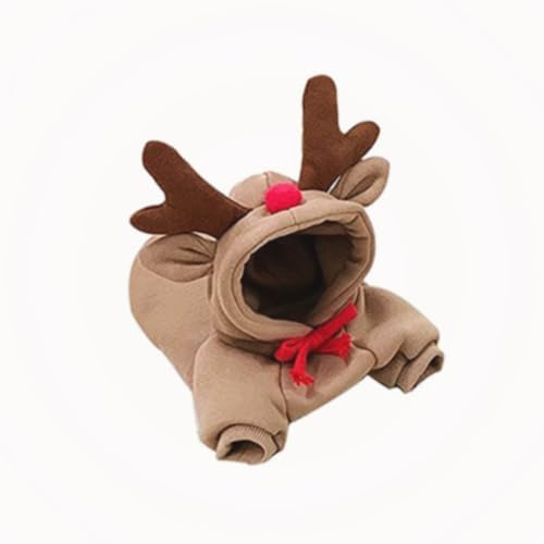 Warm Dog Winter Clothes Cute Fruit Dog Coat Hoodies Fleece Pet Dogs Costume Jacket for French Bulldog Chihuahua Ropa para Perro(Coffee,XS) - color: Coffee, size: XS