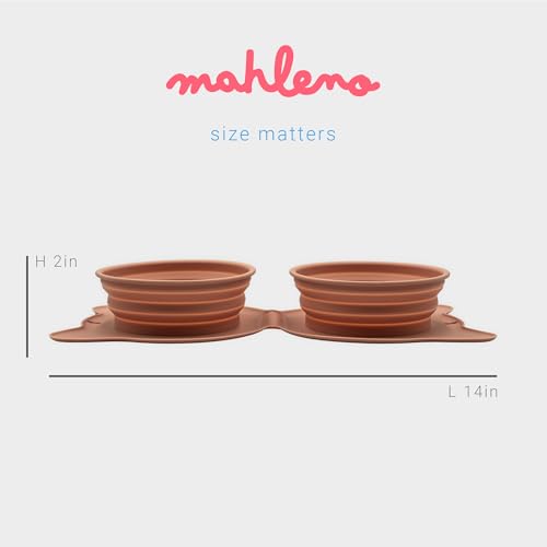 Collapsible Dog Bowls for Travel, 2-in-1 Silicone Slow Feeder with Clip, Portable Dog or Cat Pet Food & Water Bowl Set (Rose Quartz) - color: Rose Quartz