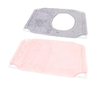 Double Layer Cat Window Perch, Cat Window Hammock Bed with 360° Full View and 33lbs Weight Limit, Includes 6 Strong Suction Cups for Indoor Cats on Smooth Windows (Double Layer Gray+Pink) - color: Double Layer Gray+Pink