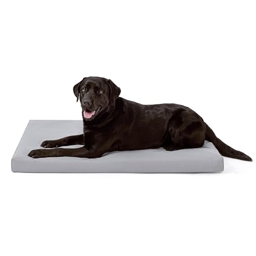 PELZIN Cybarmour Chew Proof Dog Bed - Orthopedic Indestructible Dog Crate Pad - Outdoor Waterproof Kennel Mat for Aggressive Chewers - Large Breeds & Fits 42-Inch Crate - 41"x27", Limestone - color: Limestone, size: 41.0"L x 27.0"W x 3"Th
