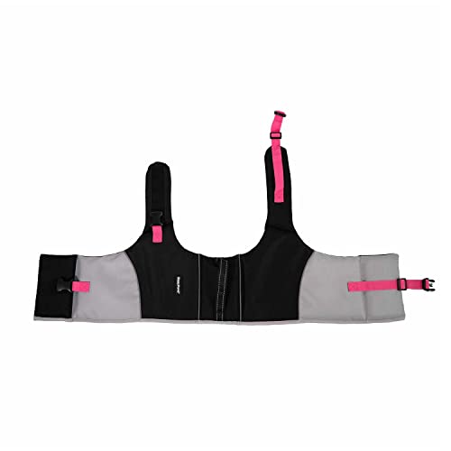 ZippyPaws Adventure Dog Life Jacket - Dog Life Vest for Swimming & Boating, Fits Small Pets, Lightweight Dog Flotation Device for Water Safety, Padded Handle, Adjustable Fit, 28-32" - Large, Pink - size: Large