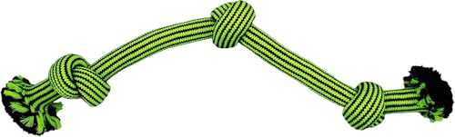 Jolly Pets Knot-N-Chew 3 Knot Green/Black Small/Medium, JTJP013 - color: 3 Knot, size: Small/Medium
