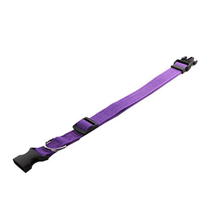 Nylon Dog Collar, Adjustable Dog Collars for Medium Large Dogs, 1 Inch Wide (Purple) - color: Purple, size: 1"x 16-23"