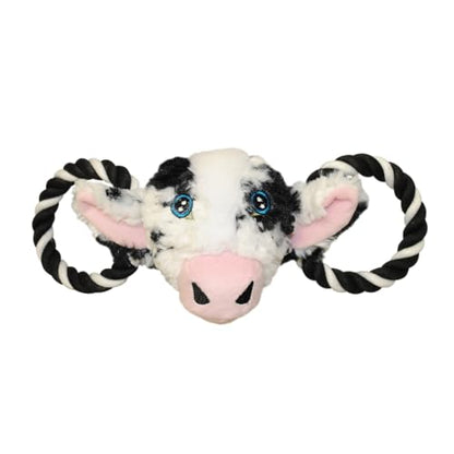 Jolly Pets Jolly Tug-a-Mal Cow Tug/Squeak Toy, Large - color: Cow, size: X-Large
