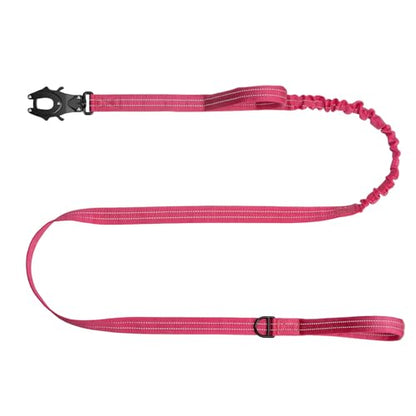 ICEFANG Tactical Dog Leash,K9 Training Walking Bungee Lead with 2 Control Handle,Heavy Duty Quick Release Metal Clasp,for Medium Large Breed (Reflective Rose, 6 FT) - color: Rose, size: 6 FT