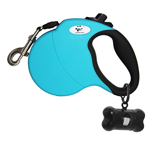 13 ft Retractable Dog Leash for Large Dogs up to 26 lbs,Tangle-Free Nylon Tape,Blue S - color: blue, size: Small
