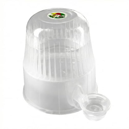 Pet Water Dispenser for Dogs and Cats, 67.6 oz – Gravity-Fed Water Bowl for Clean Drinking, Prevents Wet Fur, BPA-Free Polypropylene, (Clear) - color: Clear