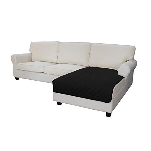Easy-Going Sectional Couch Covers for Dogs L Shape Sofa Cover Reversible Sofa Slipcover Chaise Lounge Cover Furniture Protector Cover for Pets Dog Cat (42 x 52 inches, Black/Black) - color: Black/Black, size: 42" x 52"