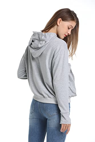 ALYC Unisex Hoodies Pet Holder Cat Dog Kangaroo Pouch Carriers Pullover with Cat Printing Sweatshirt (Light Grey, XXXXL) ?? - color: Light Grey, size: 4X-Large