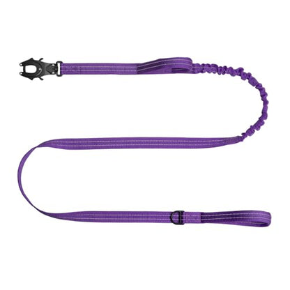 ICEFANG Tactical Dog Leash,K9 Training Walking Bungee Lead with 2 Control Handle,Heavy Duty Quick Release Metal Clasp,for Medium Large Breed (Reflective Purple, 6 FT) - color: Reflective Purple, size: 6 FT