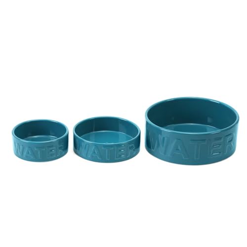 Park Life Designs Pet Bowl - Ceramic Dog and Cat Food Bowl 4 Cups (Azure - Medium) | Heavyweight, Chip-Resistant | Non-Slip Stoneware, Dishwasher & Microwave Safe