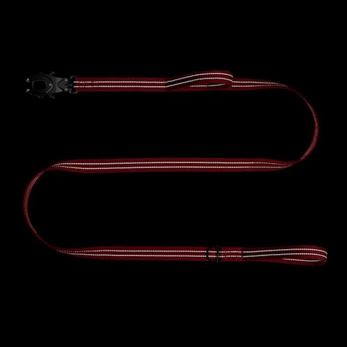 ICEFANG Relfective Dog Leash for Medium Large Dogs,K9 Training Walking Lead with Double Handle,Heavy Duty Auto-Lock Metal Clasp (6ft, Red) - color: Red, size: 6 ft (No bungee)