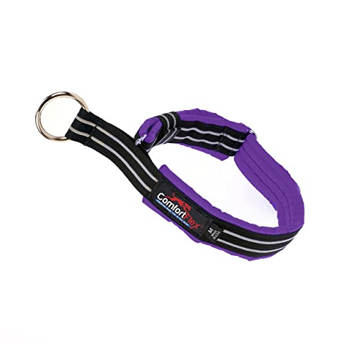 ComfortFlex Premium Padded Martingale Dog Collar – Reflective Waterproof Slip-On Limited Slip Collar for Gentle Control & Escape Prevention - Large, Purple - color: Purple, size: Large
