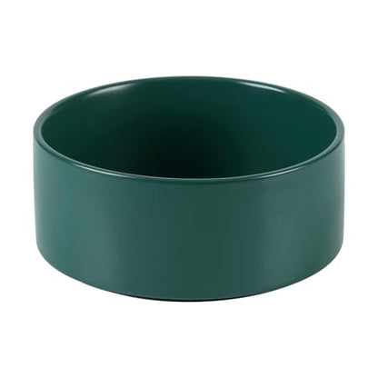 YINGFAN Dog Bowls Heavy Duty Ceramic Dog Bowls Non-Slip Ceramic Basic Bowl for Dogs (28 oz) - color: Green
