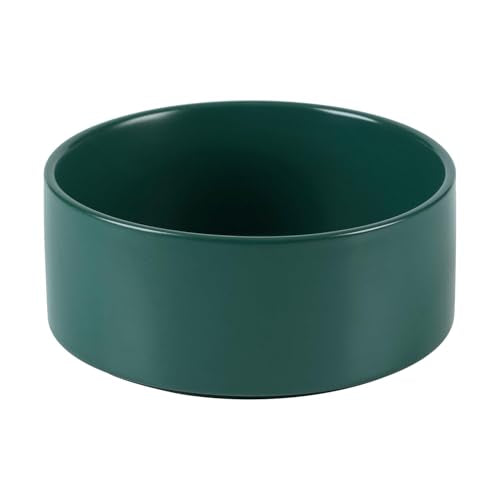 YINGFAN Dog Bowls Heavy Duty Ceramic Dog Bowls Non-Slip Ceramic Basic Bowl for Dogs (28 oz) - color: Green