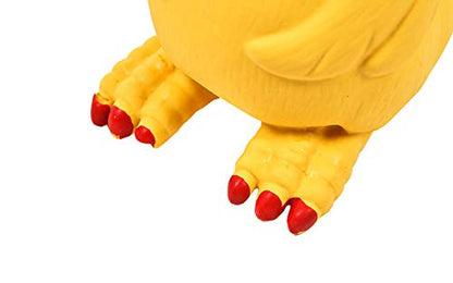 Tamu style Rubber Chicken Squeaky Dog Toys for Small, Medium or Large Pet Breeds, Play Fetch, Reduce Separation Anxiety - color: Yellow