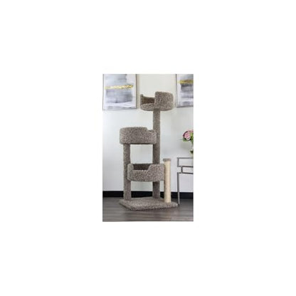 HomeStock Cat Tree Real Wood Multi-Level Tower Scratching Posts Large Cats