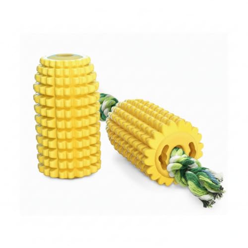 Durable Corn Rope Dog Toy: Aggressive Chewer Indestructible Puppy Teething Toy for Large Dogs with Rope Tug Dental Support Corn Cob Shape
