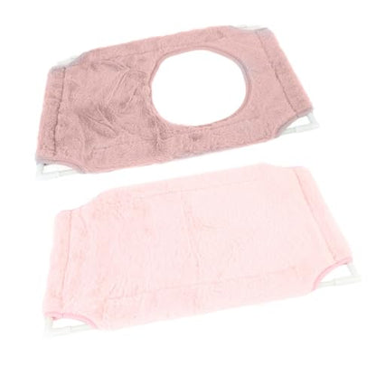 Cat Window Perch, Double Layer Suction Cup Hammock, Fits Most Windows, Suitable for Fat Cats, Cozy Pads Included, Easy Installation, 360° Sunbathing View with Removable Cover, - color: Double Layer Pink