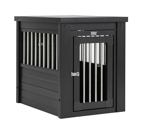 New Age Pet ecoFlex Pet Crate/End Table, Espresso, Small - color: Black, size: 23.8"L x 18.2"W x 22.2"H