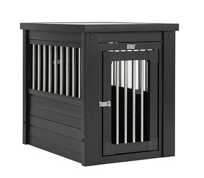 New Age Pet ecoFlex Pet Crate/End Table, Espresso, Small - color: Black, size: 23.8"L x 18.2"W x 22.2"H