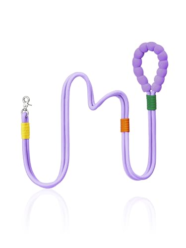 Hands Free Dog Leash, 5-in-1 Adjustable Waist Training Leash for Walking& Hiking – Dual Lead Rope with Padded Handle,MGBR Rotating Metal Clip - color: Classic-Grape Violet-5Ft