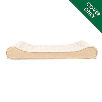 Furhaven Replacement Dog Bed Cover Ultra Plush Faux Fur & Suede Contour Luxe Lounger, Machine Washable - Cream, Jumbo (X-Large) - color: Ultra Plush (Cream), size: Jumbo, style: Jumbo (Pack of 1)