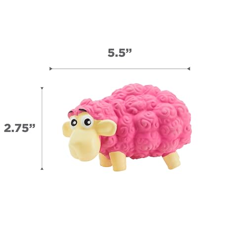 Outward Hound Tootiez Sheep Grunting Latex Rubber Dog Toy, Small - color: Pink, style: Grunt Sound