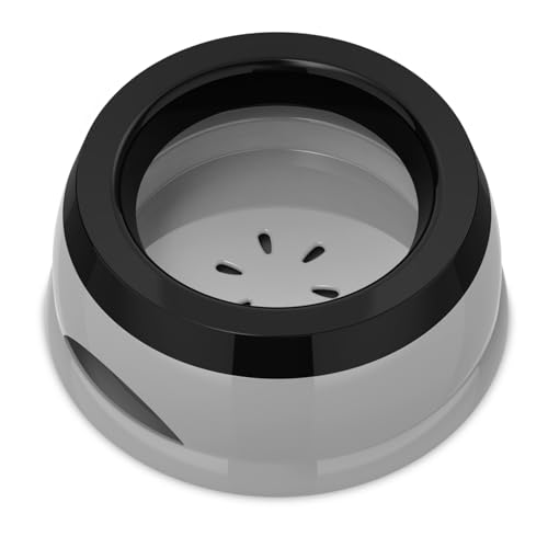 Dog Water Bowl, No Spill Cat Slow Feeder Water Dispenser Portable Vehicle Carried Car Travel Bowls for Small Medium Pets Sloppy Messy Drinkers 25oz, Grey - color: Grey