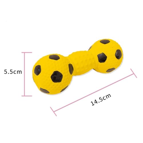 Dog Toys for Aggressive Chewers, Indestructible Latex Squeaky Dog Chew Toys to Keep Them Busy for Medium and Large Dogs, Multifunctional Teeth Cleaning and Gum Massage (Yellow) - color: Yellow