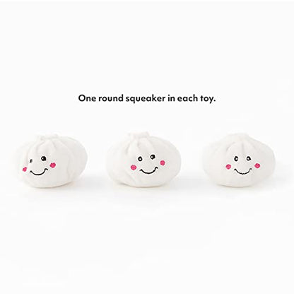 ZippyPaws Burrow- Interactive Dog & Puppy Toys for Boredom, Stimulating Pet Products to Keep Them Busy, Hide & Seek Plush Dog Puzzles, Enrichment Squeaky Toy, for Small & Medium Dogs- Soup Dumplings - style: Soup Dumplings