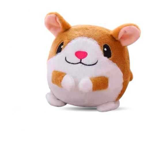 Interactive Dog Toys, 2026 New Active Moving Squeaky Dog Ball with Talking Sound, Rechargeable Washable Plush Toy (Hamster) - color: Hamster