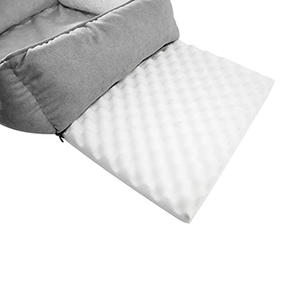 long rich rectangle bolster Pet Bed, Dog bed medium size, Gray With, 25x21x8 Inch (Pack of 1) (HCT-REC-005)