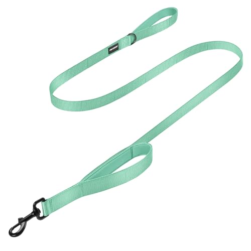 Dog Leash 6FT - Heavy Duty Dog Leash with Traffic Padded Double Handles - Safety Control Traning Leash for Large Medium Dogs - color: Green