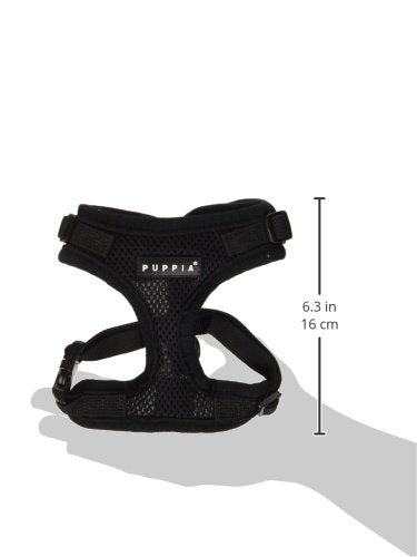 Authentic Puppia RiteFit Harness with Adjustable Neck, Black, Small - color: Black, size: Small