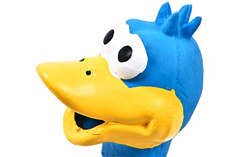 Tamu style Rubber Chicken Squeaky Dog Toys for Small, Medium or Large Pet Breeds, Play Fetch, Reduce Separation Anxiety - color: Blue