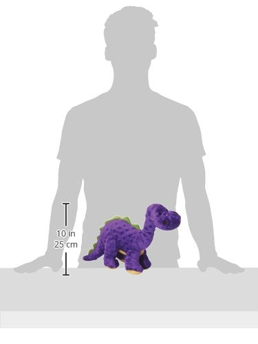 goDog Dinos Bruto Squeaky Plush Dog Toy, Chew Guard Technology - Purple, Large - color: Dinos Bruto (Purple), size: Large