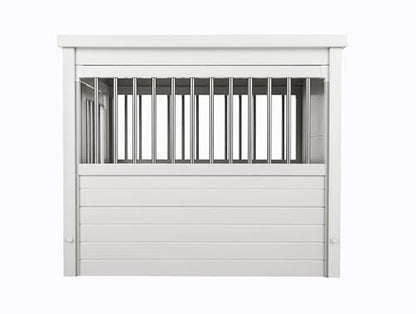 New Age Pet ecoFLEX Pet Crate/End Table, Medium, Antique White, Model:EHHC404M - color: Antique White, size: 29.5"L x 21.1"W x 25.2"H