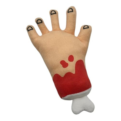 Crazy Dog T-Shirts Funny Catnip Toy for Cats – Severed Hand Design Plush Kicker – Soft Stuffed Bloody Hand Cat Chew Toy – Interactive Sarcastic Play for Indoor Feline Fun - color: Hand