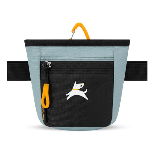 OllyDog Goodie Treat Bag, Dog Treat Pouch, Waist Belt Clip for Hands-Free Training, Magnetic Closure, Dog Training and Behavior Aids, Three Ways to Wear (St. Lucia) - color: St. Lucia