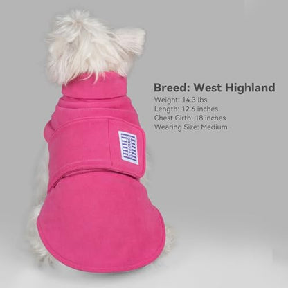 cyeollo XXL Dog Sweater, Fleece Doggy Sweaters Stretchy Turtleneck Doggie Sweatshirt Soft Warm Winter Coat Fall Autumn Pet Clothes for Large Dogs Girl, Pink 2XL - color: Pink, size: XX-Large