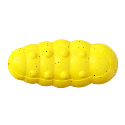 Dog Chew Toys, Squeaky Interactive, for Aggressive Chewers, TPR Rubber, Tough and Durable (Yellow) - color: Yellow