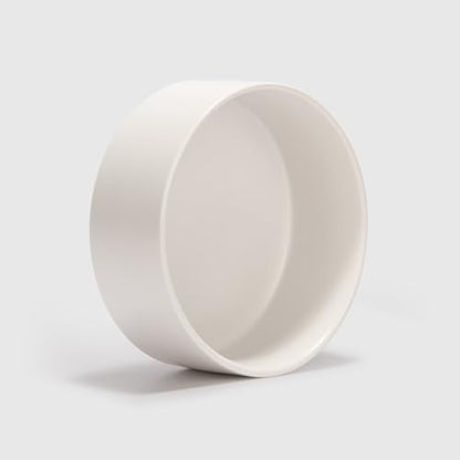 SPUNKYJUNKY 13.5OZ Ceramic Dog and Cat Bowl, Modern Cute Weighted Food Water Bowl for Replacement White (2 Pack) - color: White, size: 1.7 CUPS × 2