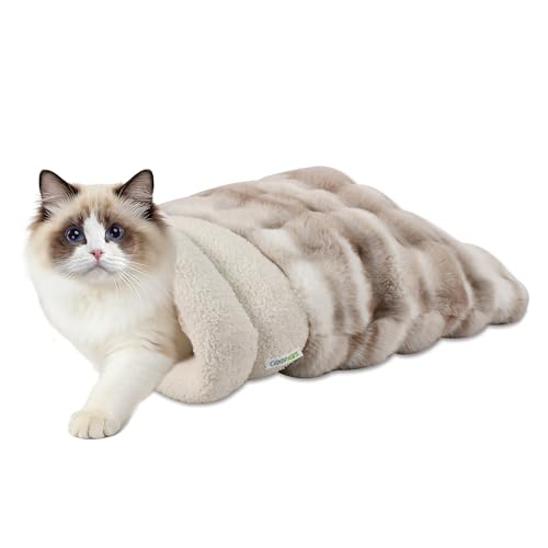 4 in 1 Self Warming Burrow Cat Bed, Pet Hideway Sleeping Cuddle Cave (Style- Tie-Dye Grey) - color: Style- Tie-Dye Grey
