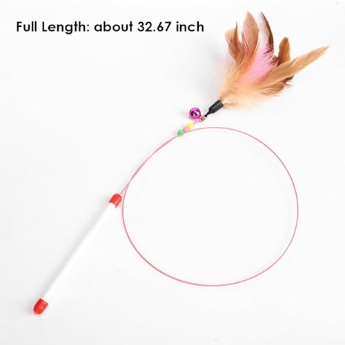 Spiral Tunnel Cat Toy, 25.59 Inches Unfolded with Cat Wand Self Play Collapsible, Hunting Spiral Tunnel with Feather Mouse Toys and Bell for Indoor Kitten Play Chase Exercise (Yellow) - color: Yellow+Pink