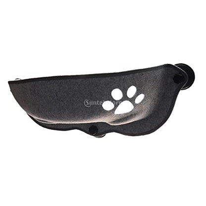 Gazechimp Cat Hammocks for Car with Window, Sill Sill Seat with Washable Cushion, Suction Cups Space Saving, Rest Seat, Grey