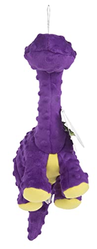 goDog Dinos Bruto Squeaky Plush Dog Toy, Chew Guard Technology - Purple, Large - color: Dinos Bruto (Purple), size: Large