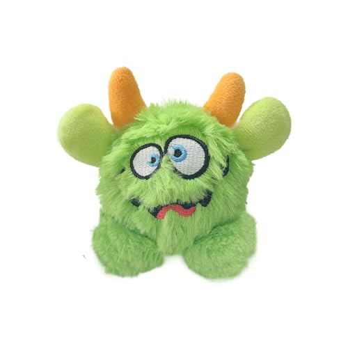 Plush Squeaky Dog Toy Ball, Dental Care, Skin-Friendly and Soft and Relieve Stress,Dog Training Interactive Pet Cute Plush Fashionable Toy Ball (Green,Small) - color: Green, size: Small